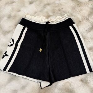 Louis Vuitton Black and White High Waist Shorts